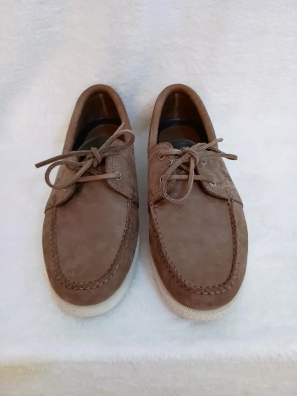 Nautica Nubuck Leather Boat Shoes Sz 11 M Brown NWOB